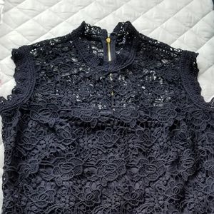Nanette  Lepore Navy Lace Top